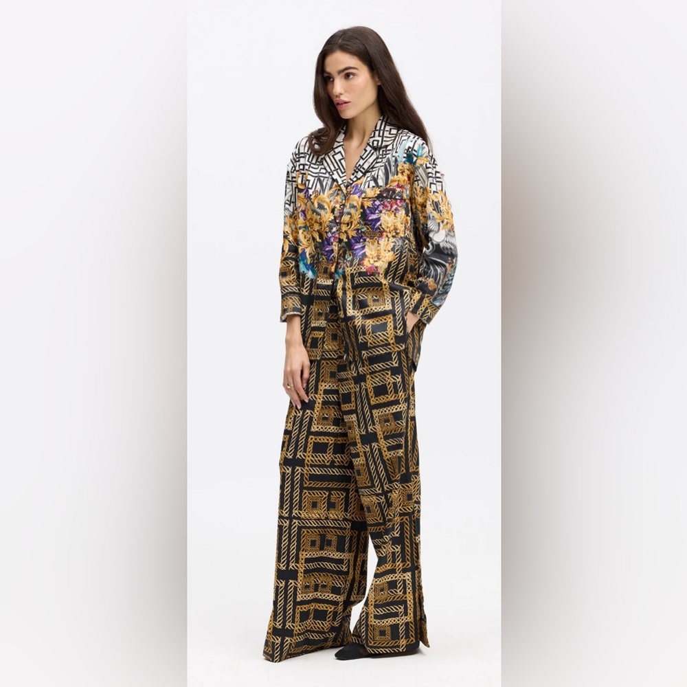 Robert Graham Yvonne Geometric Baroque Print PJ Lounge Set - Size Small (RARE!)